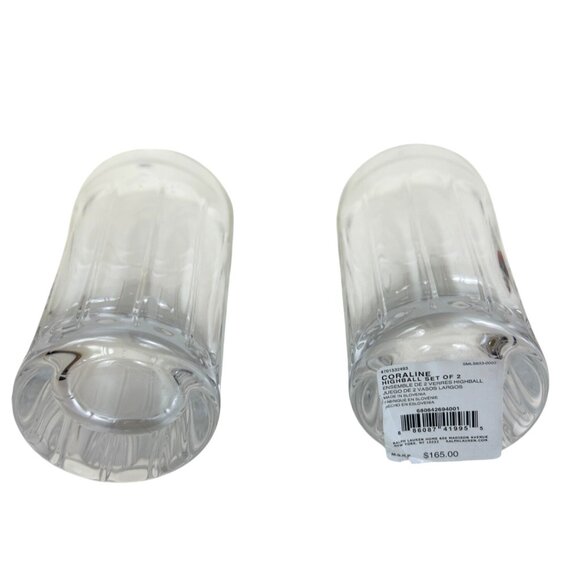 Ralph Lauren Coraline Crystal Tall Highball Glass Set of 2 New in Box - Picture 6 of 7